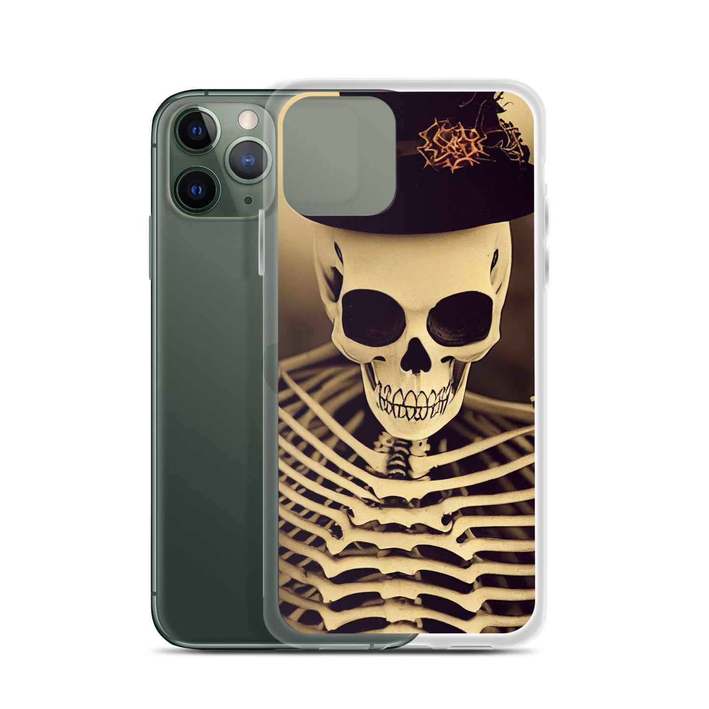 iPhone Case - Halloween Skeleton in a Hat