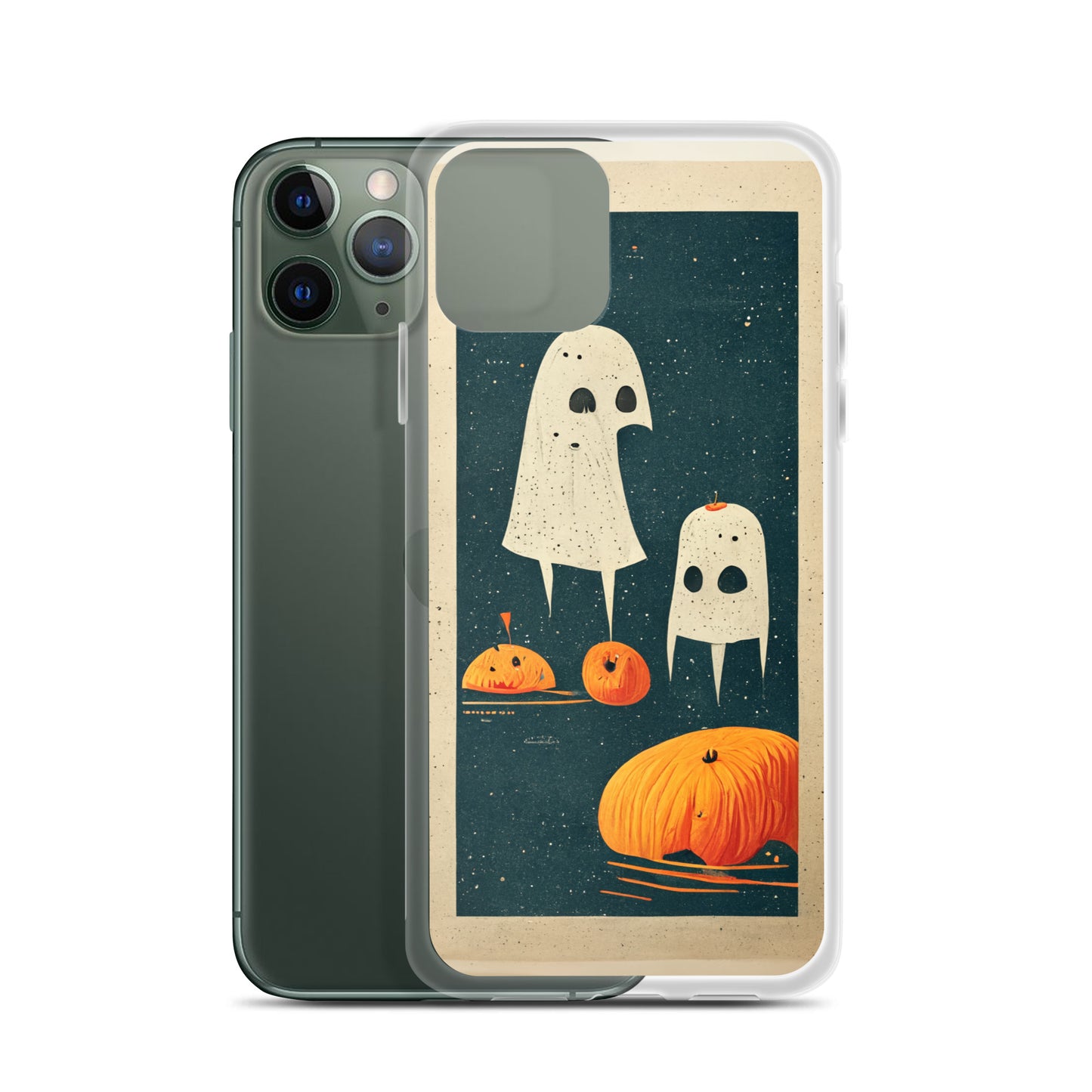 iPhone Case - Halloween Ghosts and Pumpkins