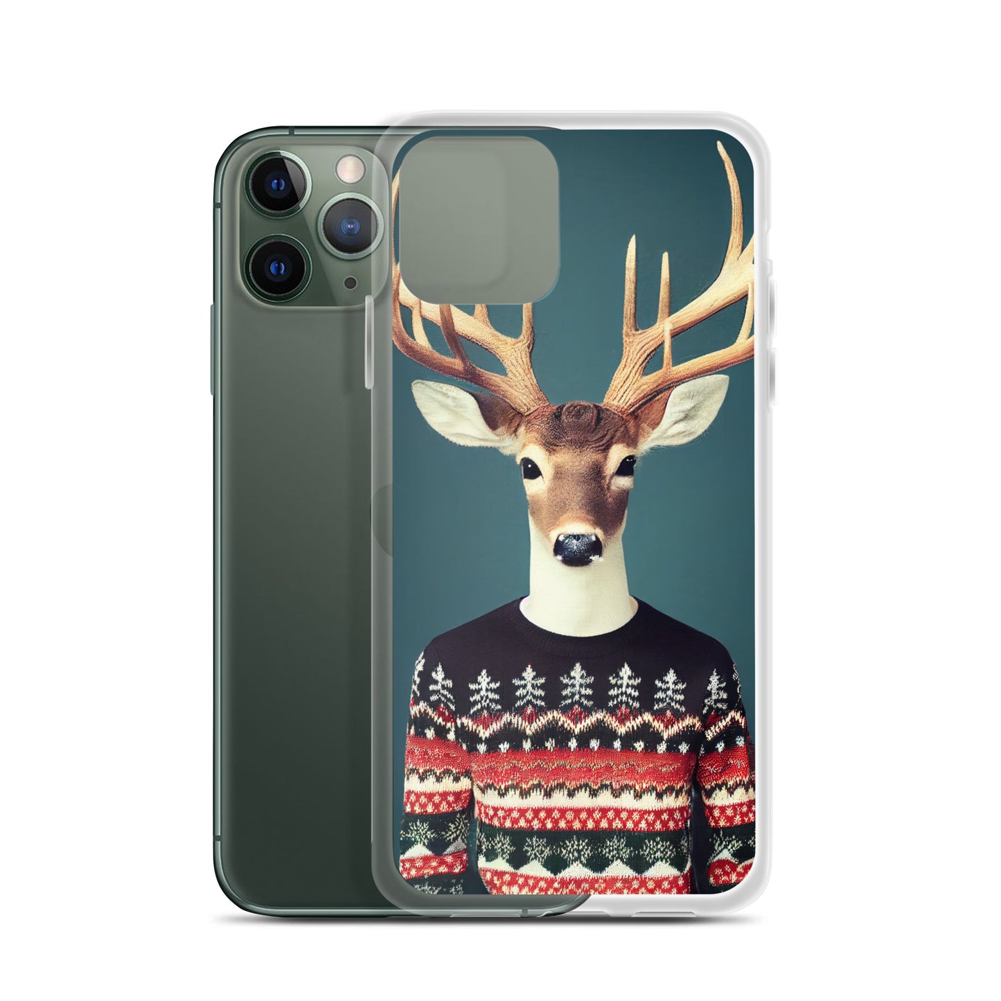 iPhone Case - Deer Wearing Christmas Sweater