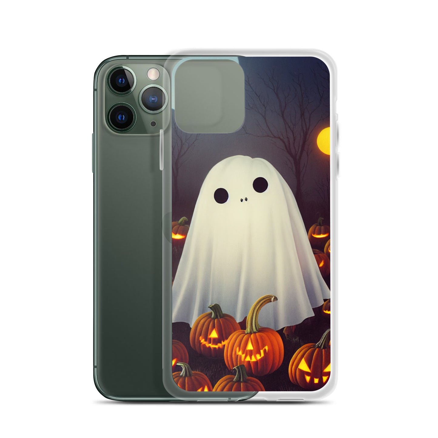 iPhone Case - Halloween Cute Ghost in the Pumpkin Patch