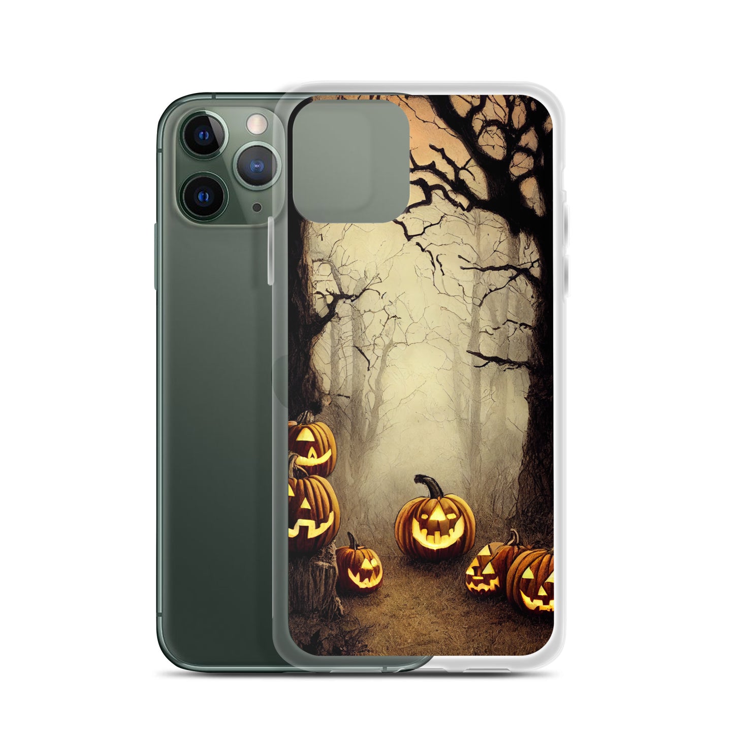iPhone Case - Halloween Misty Forest Pumpkins
