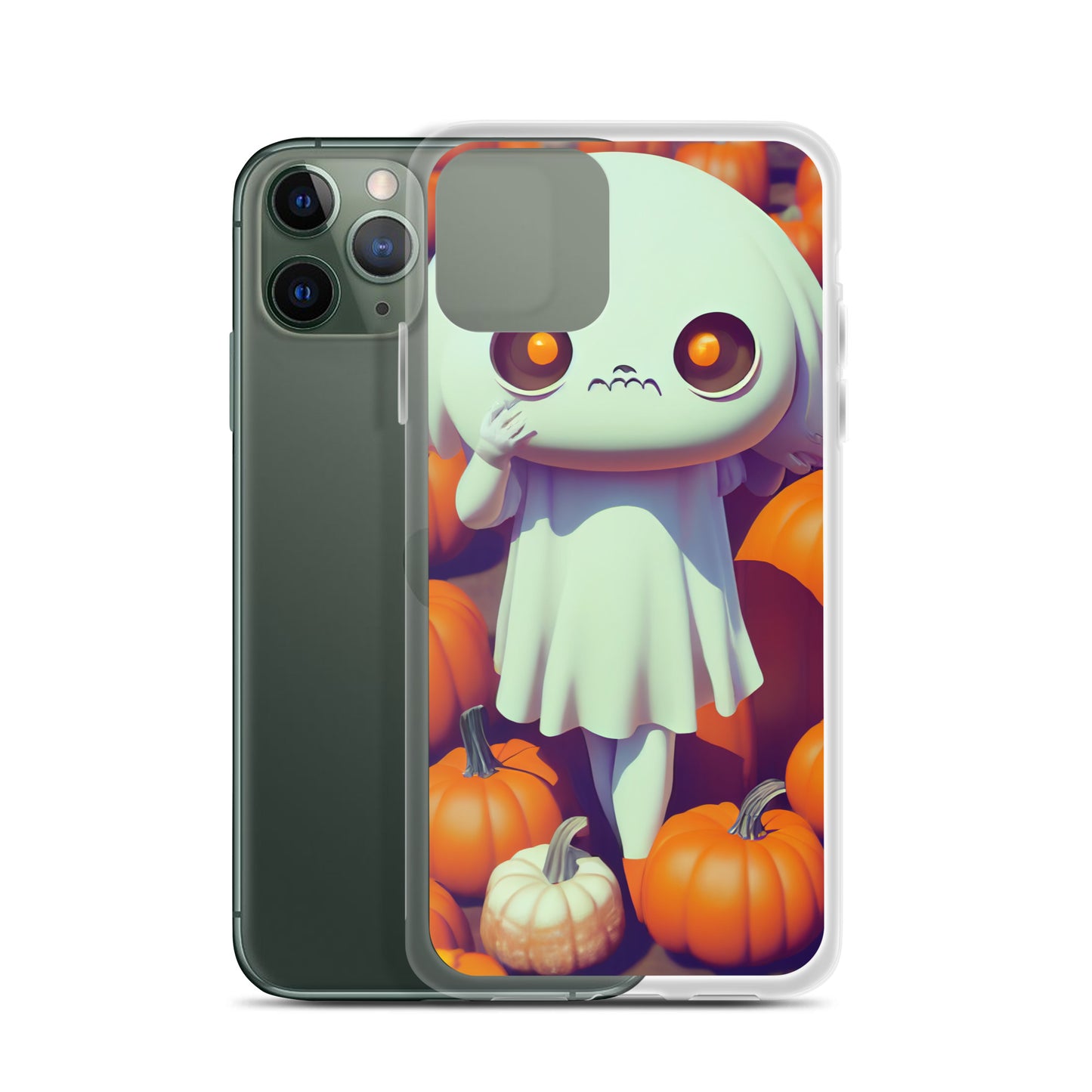 iPhone Case - Halloween Ghost Girl in the Pumpkin Patch