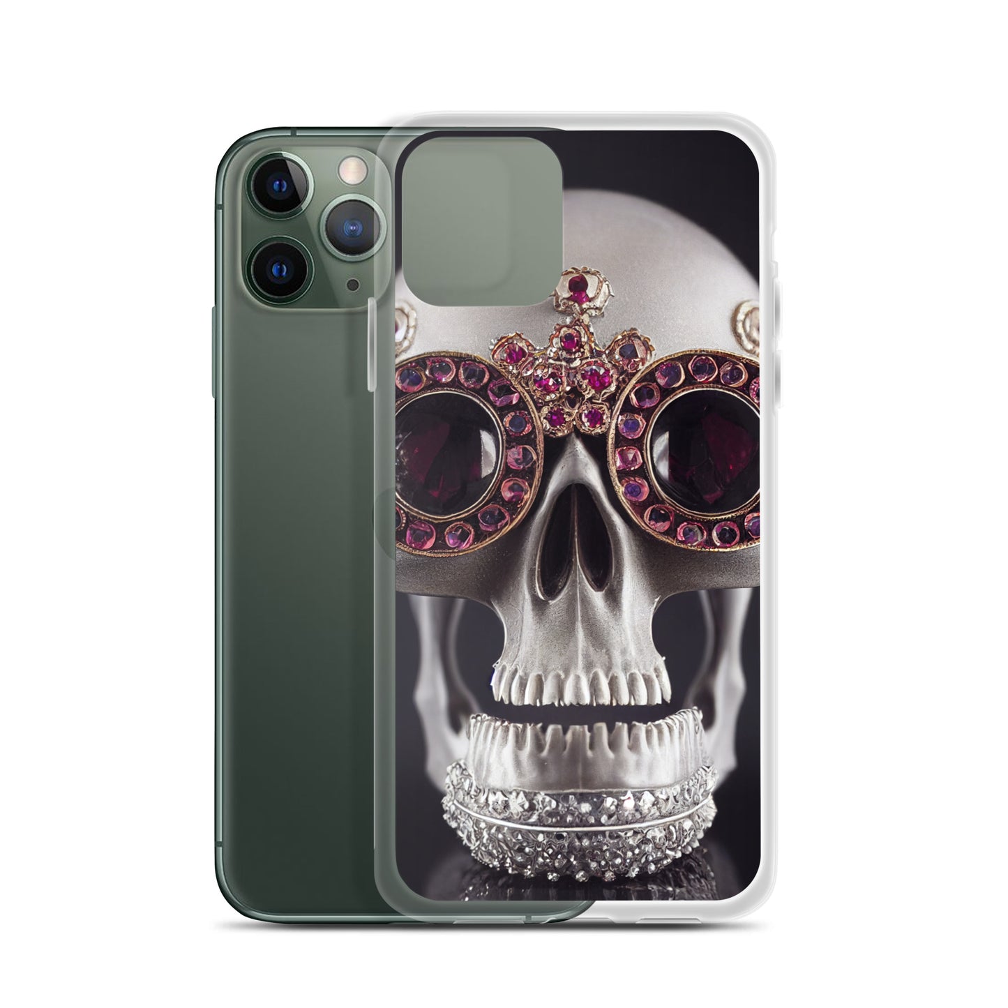 iPhone Case - Ornate Ruby Eyed Skull
