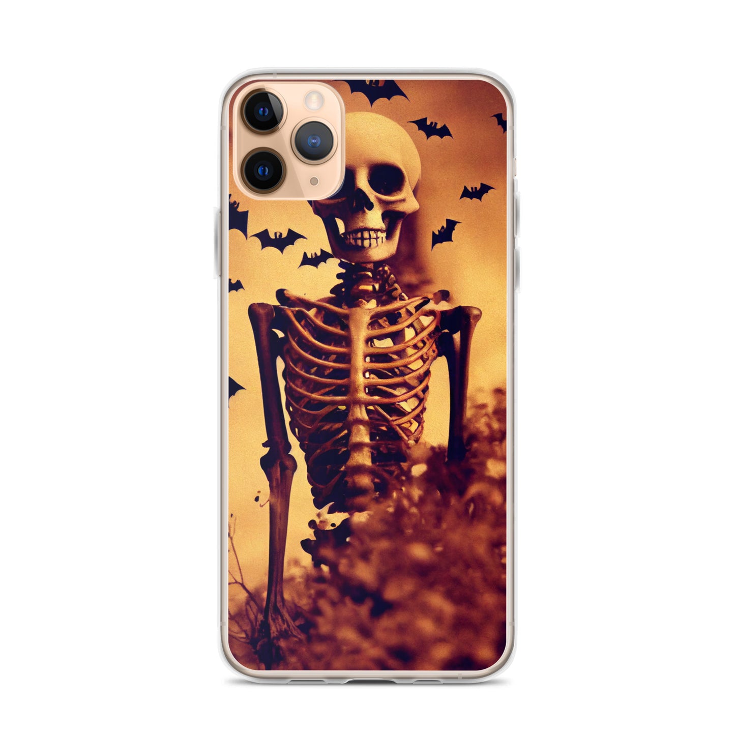 iPhone Case - Halloween Skeleton and Bats