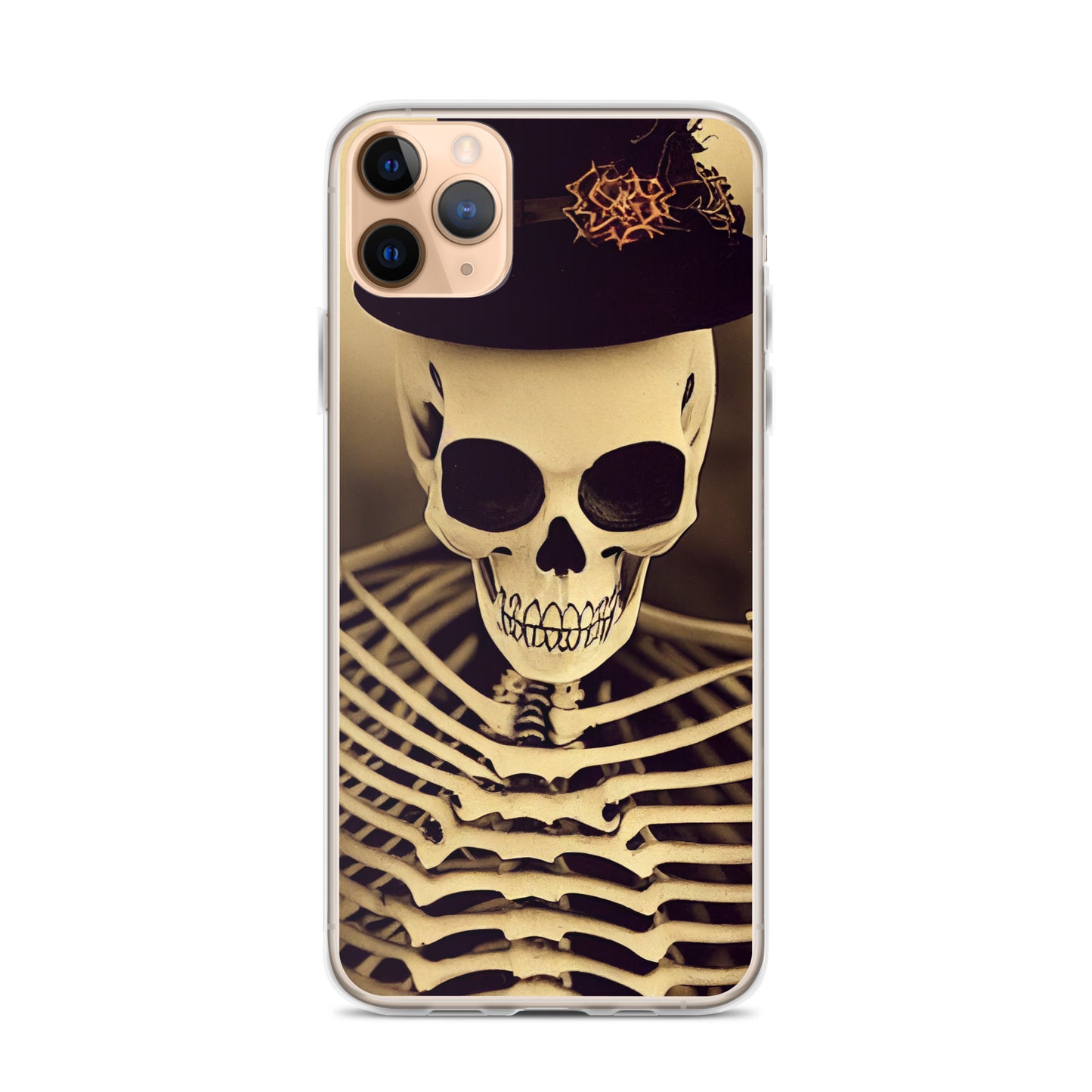 iPhone Case - Halloween Skeleton in a Hat