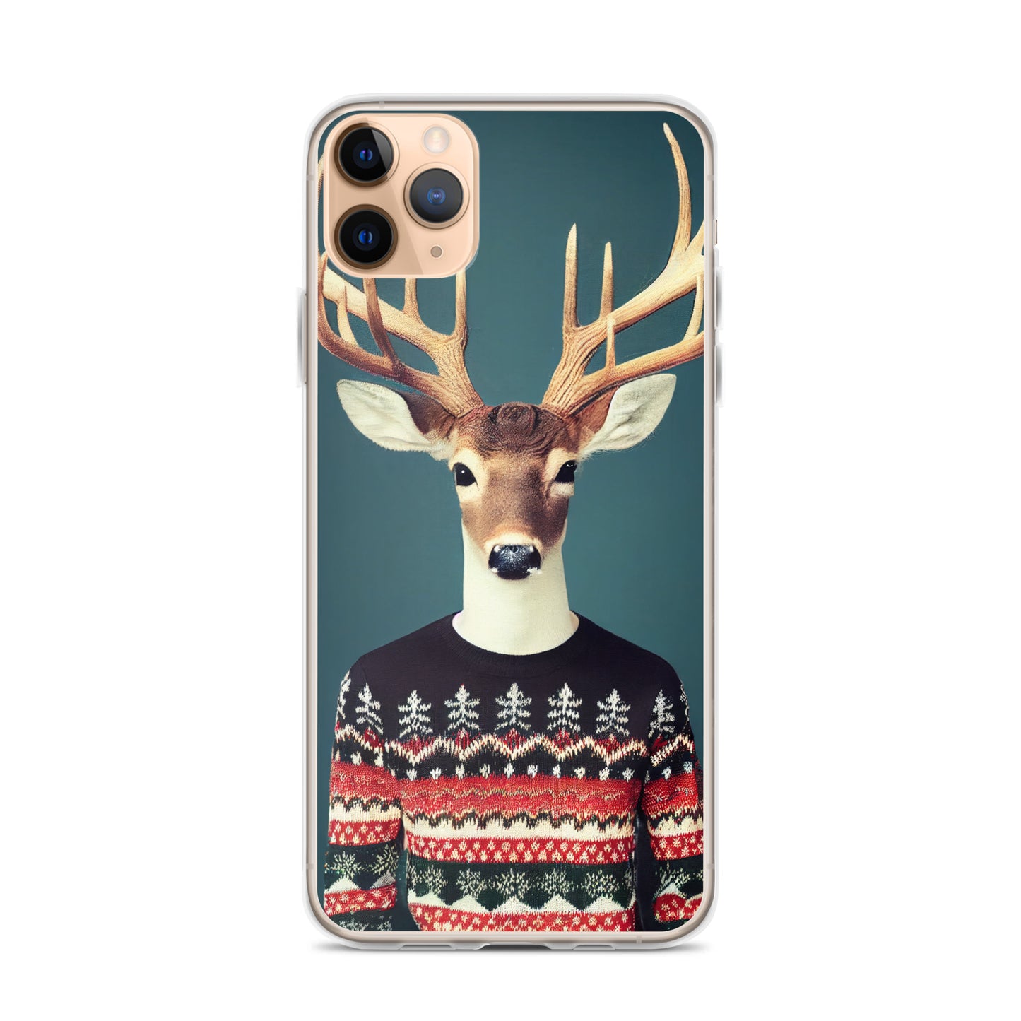 iPhone Case - Deer Wearing Christmas Sweater