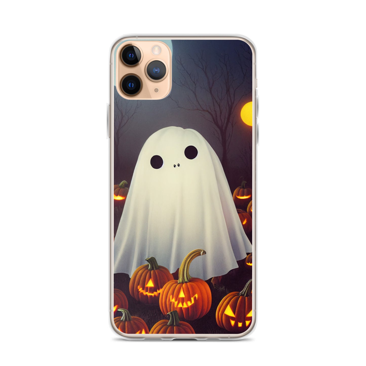 iPhone Case - Halloween Cute Ghost in the Pumpkin Patch