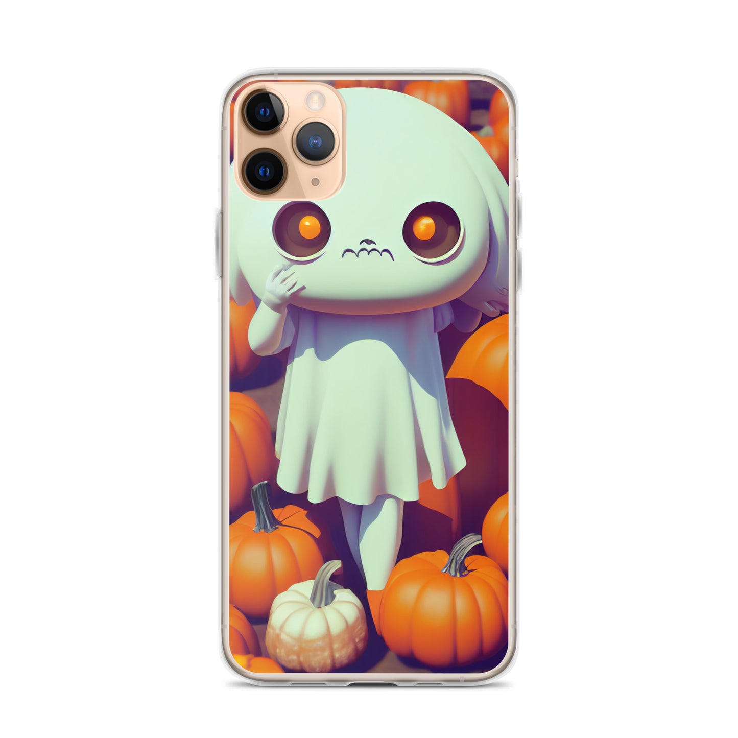 iPhone Case - Halloween Ghost Girl in the Pumpkin Patch