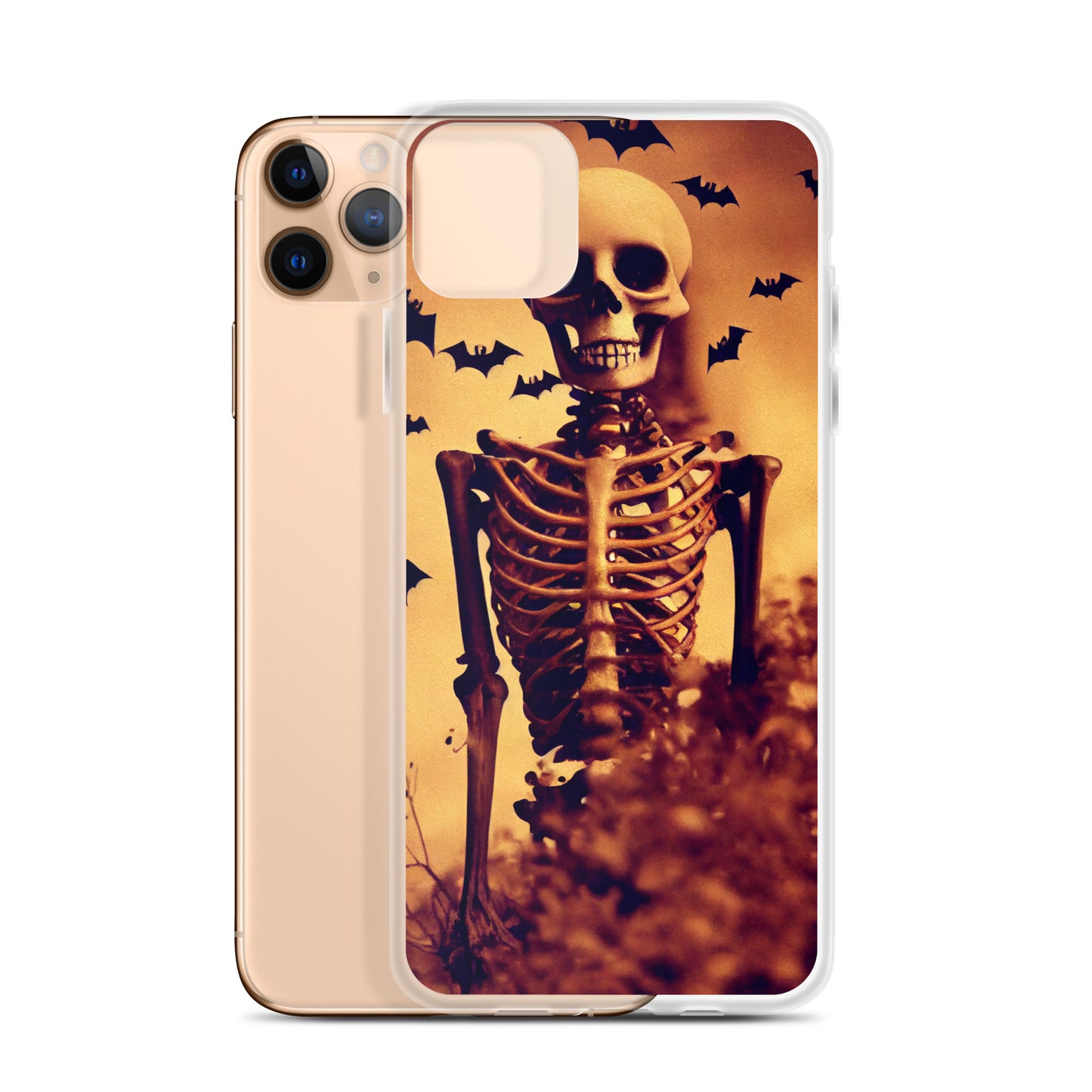 iPhone Case - Halloween Skeleton and Bats