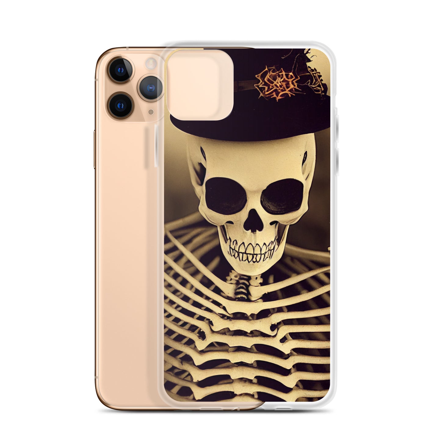iPhone Case - Halloween Skeleton in a Hat
