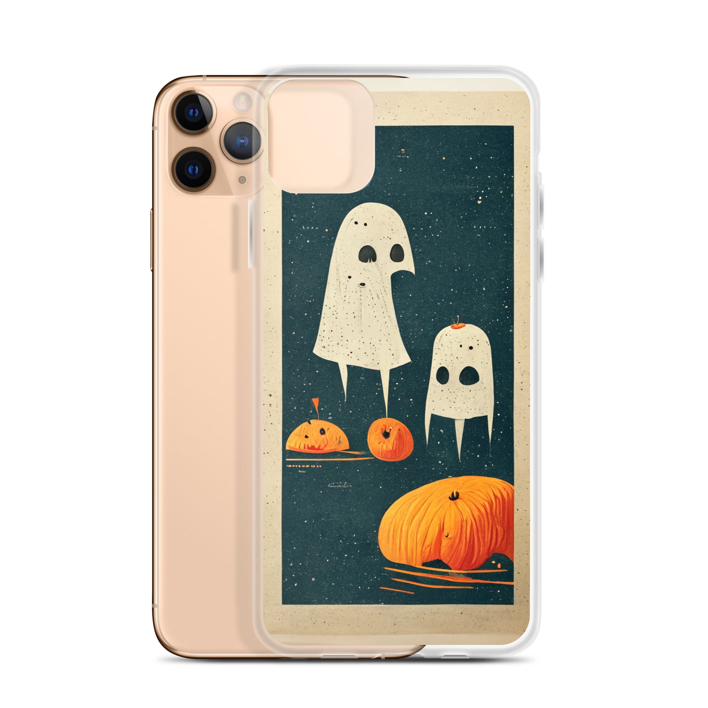 iPhone Case - Halloween Ghosts and Pumpkins