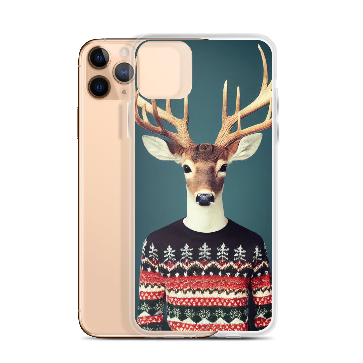 iPhone Case - Deer Wearing Christmas Sweater