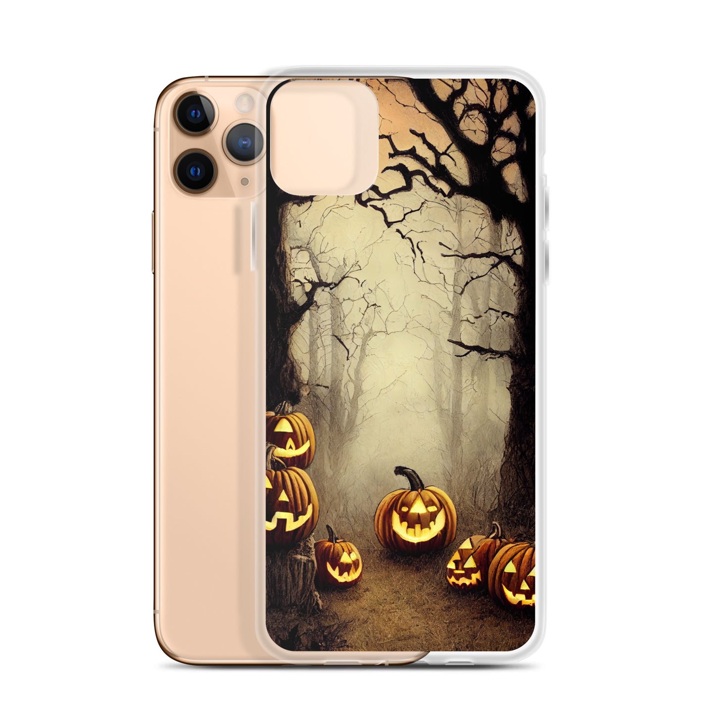 iPhone Case - Halloween Misty Forest Pumpkins