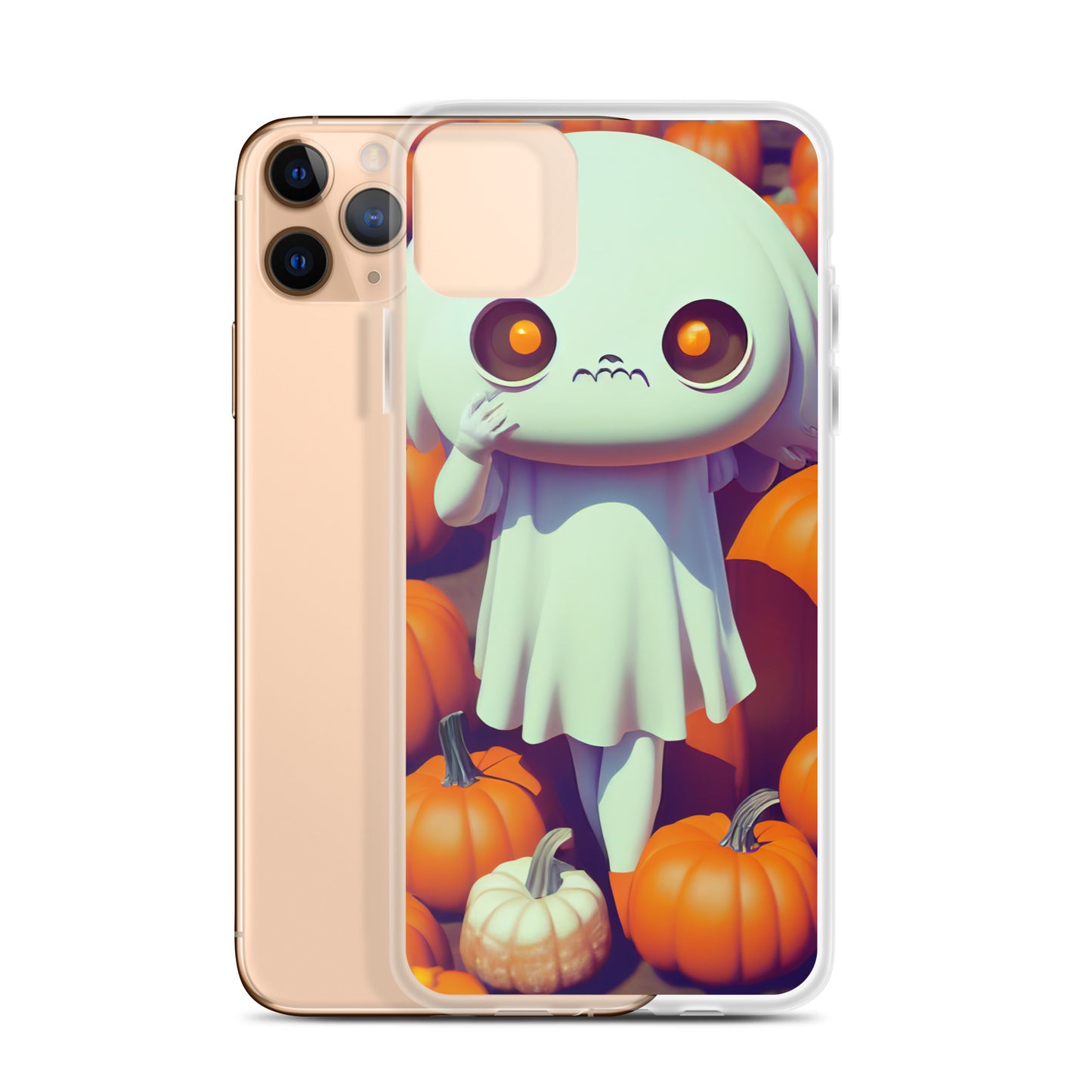 iPhone Case - Halloween Ghost Girl in the Pumpkin Patch
