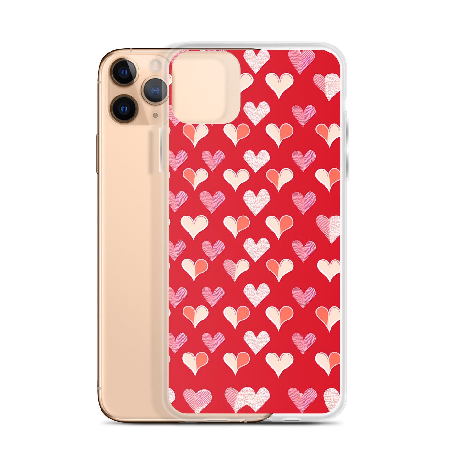 iPhone Case - Red and Pink Hearts