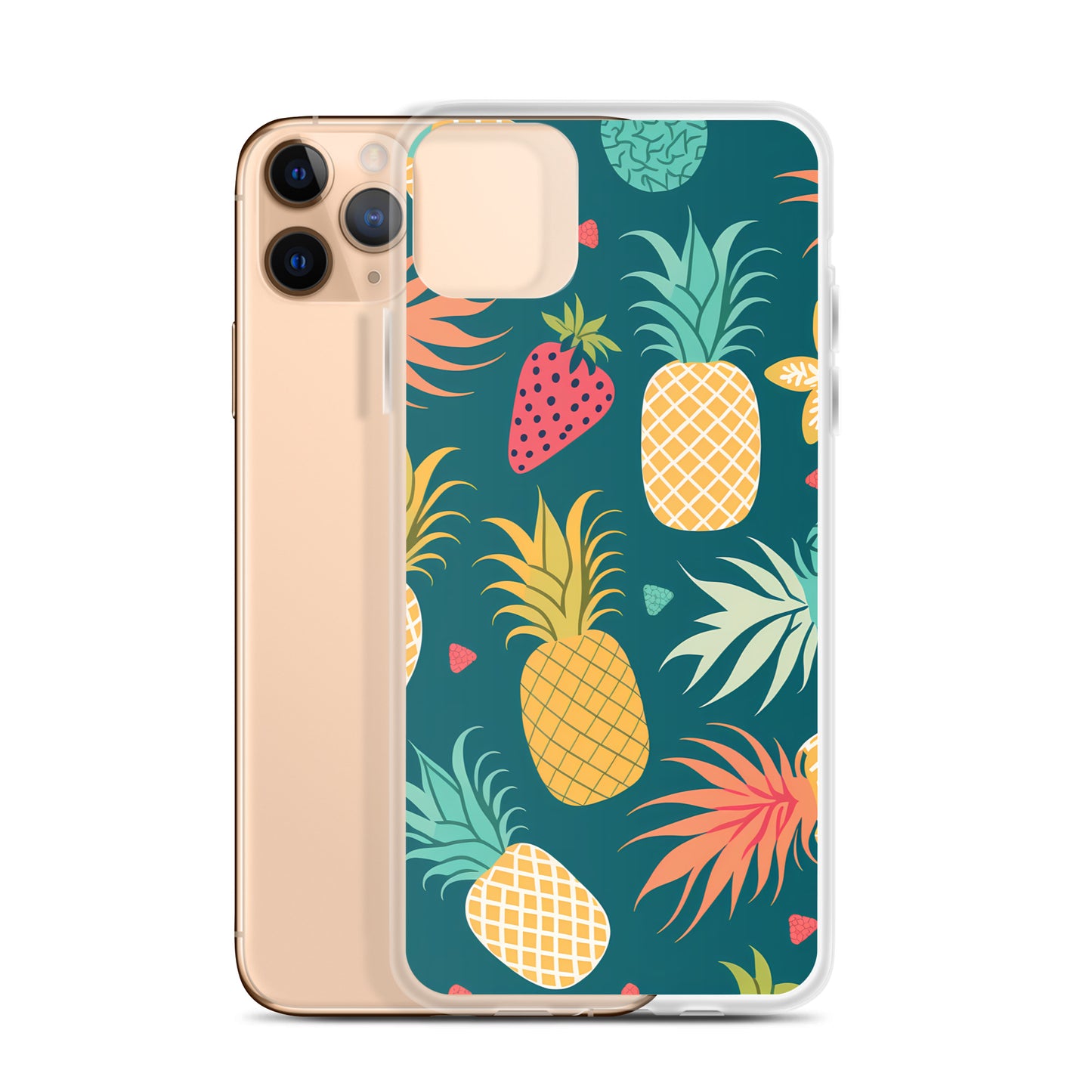 iPhone Case - Pineaples on Aqua