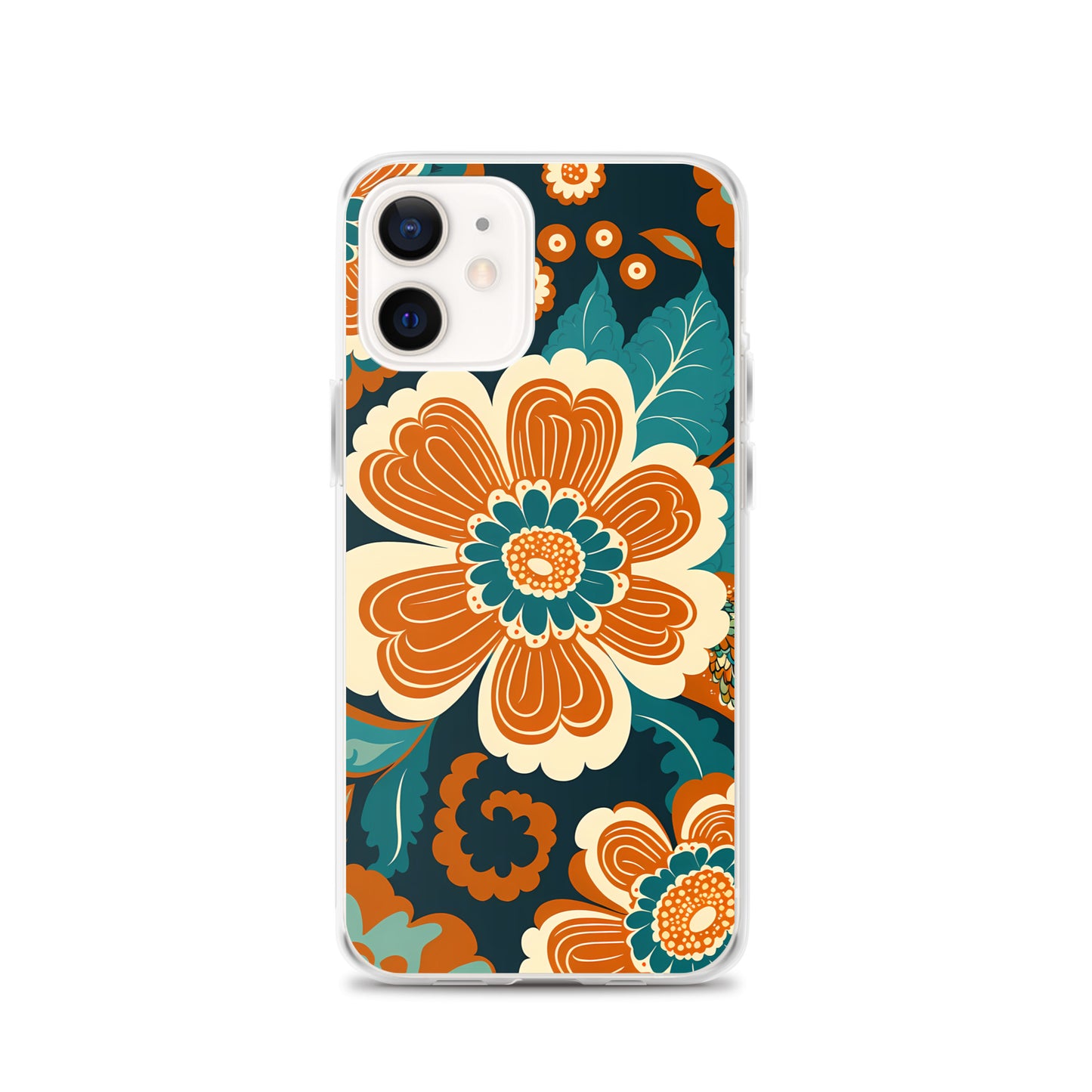 iPhone Case - Orange and Turquoise Blossom