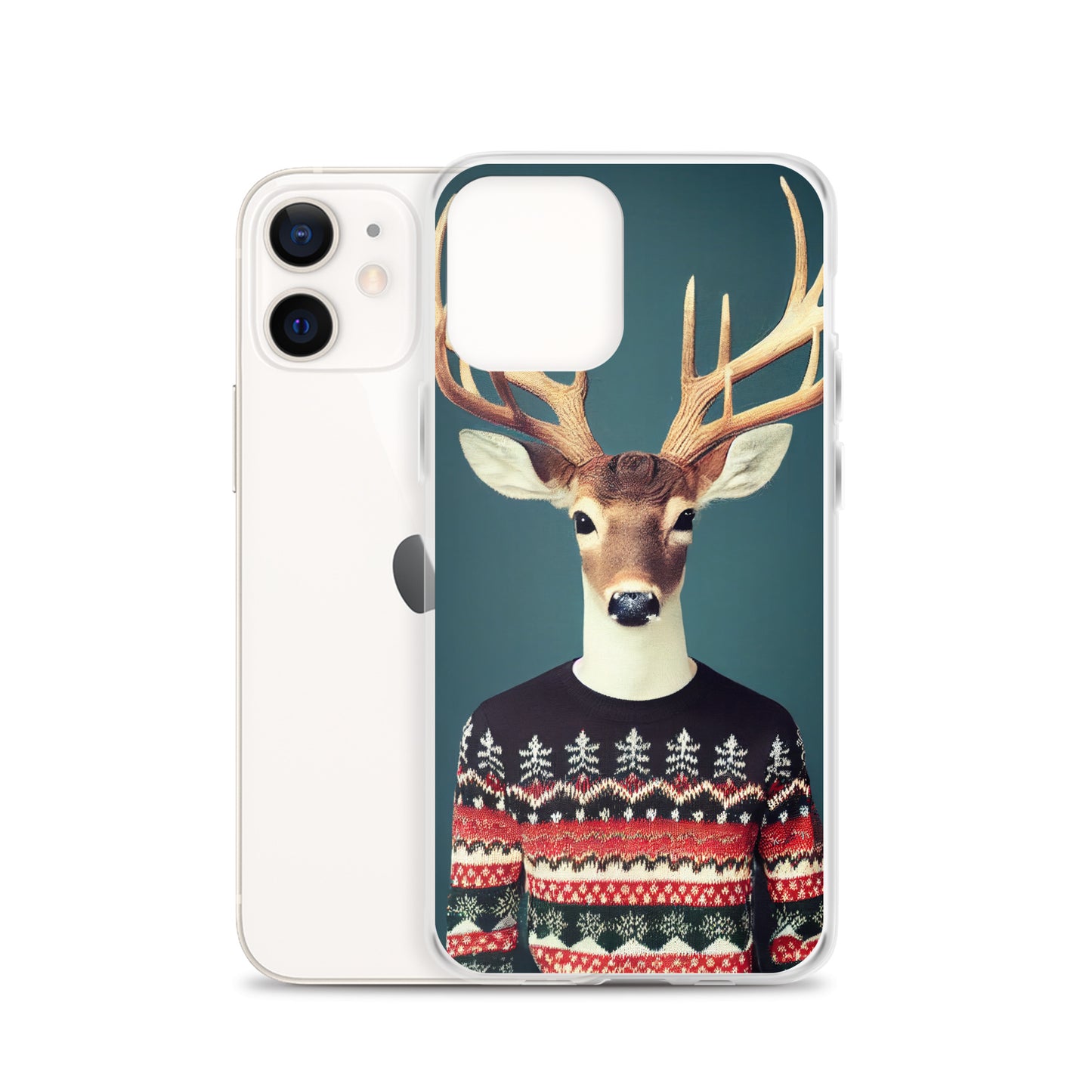 iPhone Case - Deer Wearing Christmas Sweater