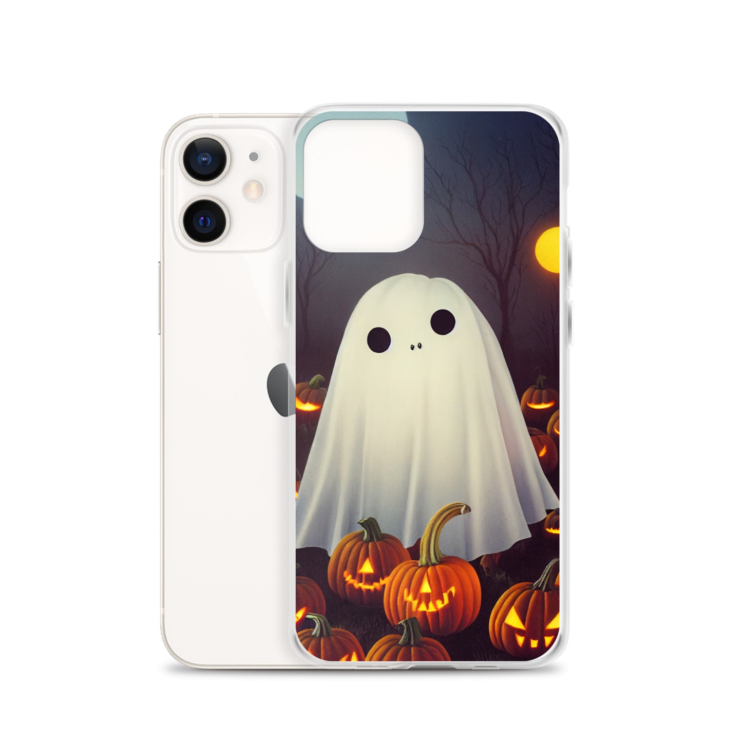 iPhone Case - Halloween Cute Ghost in the Pumpkin Patch