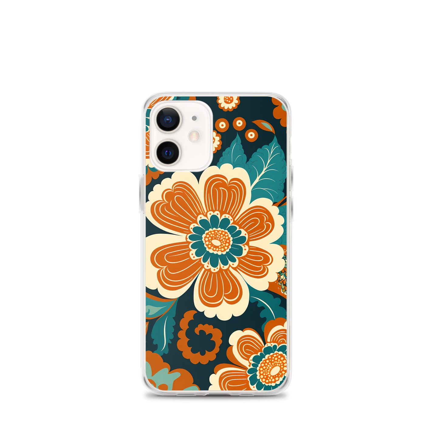 iPhone Case - Orange and Turquoise Blossom