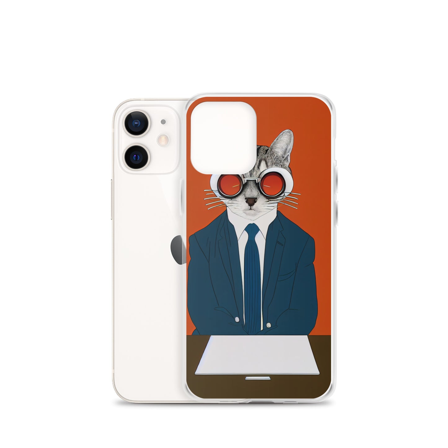 iPhone Case - Orange Business Cat Boss