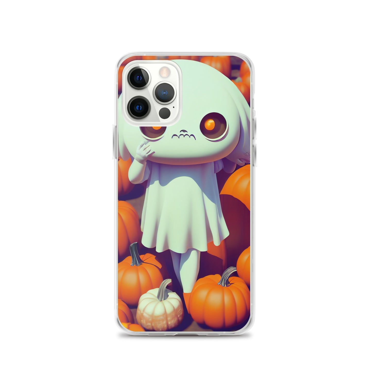 iPhone Case - Halloween Ghost Girl in the Pumpkin Patch