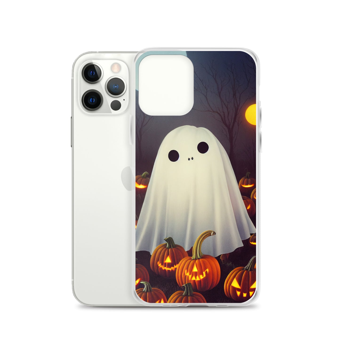 iPhone Case - Halloween Cute Ghost in the Pumpkin Patch