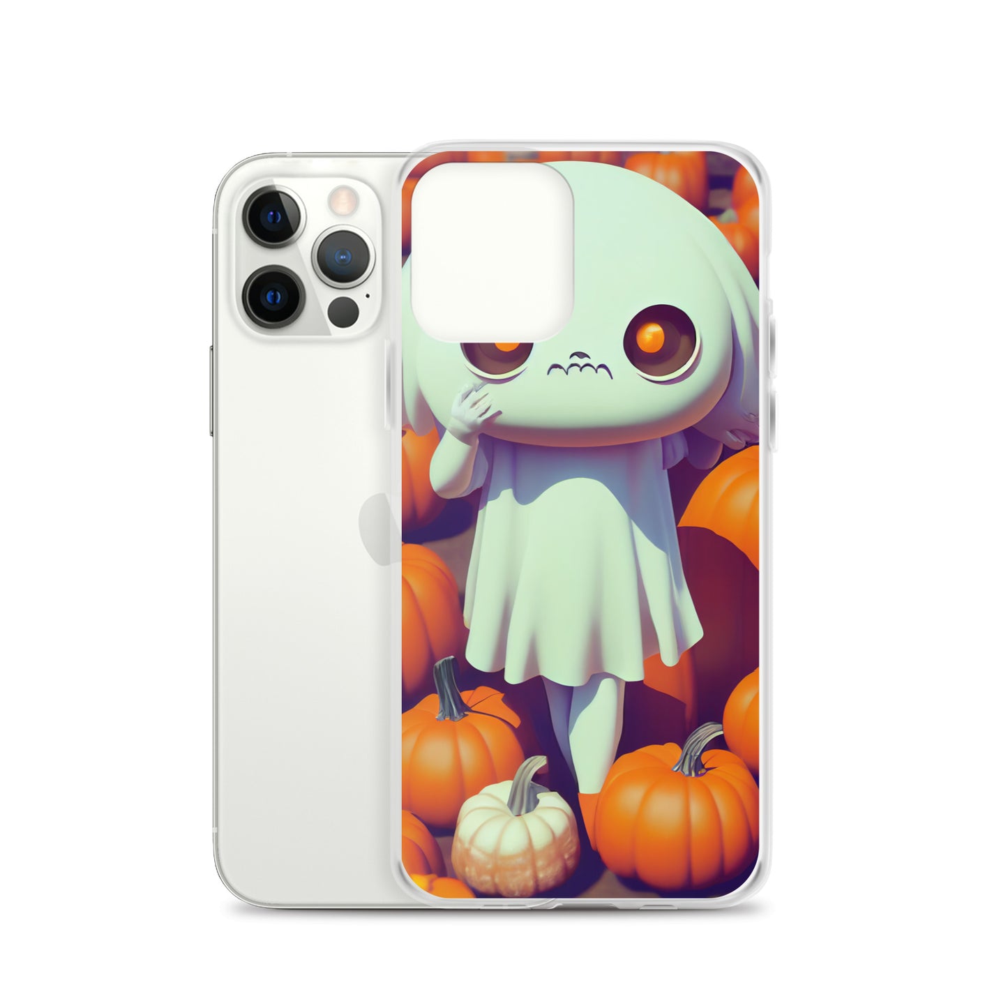 iPhone Case - Halloween Ghost Girl in the Pumpkin Patch