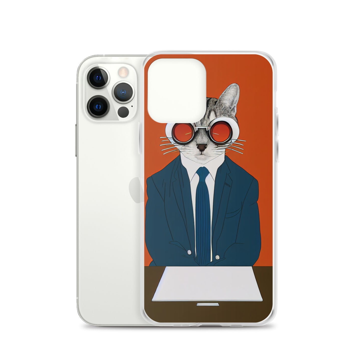 iPhone Case - Orange Business Cat Boss