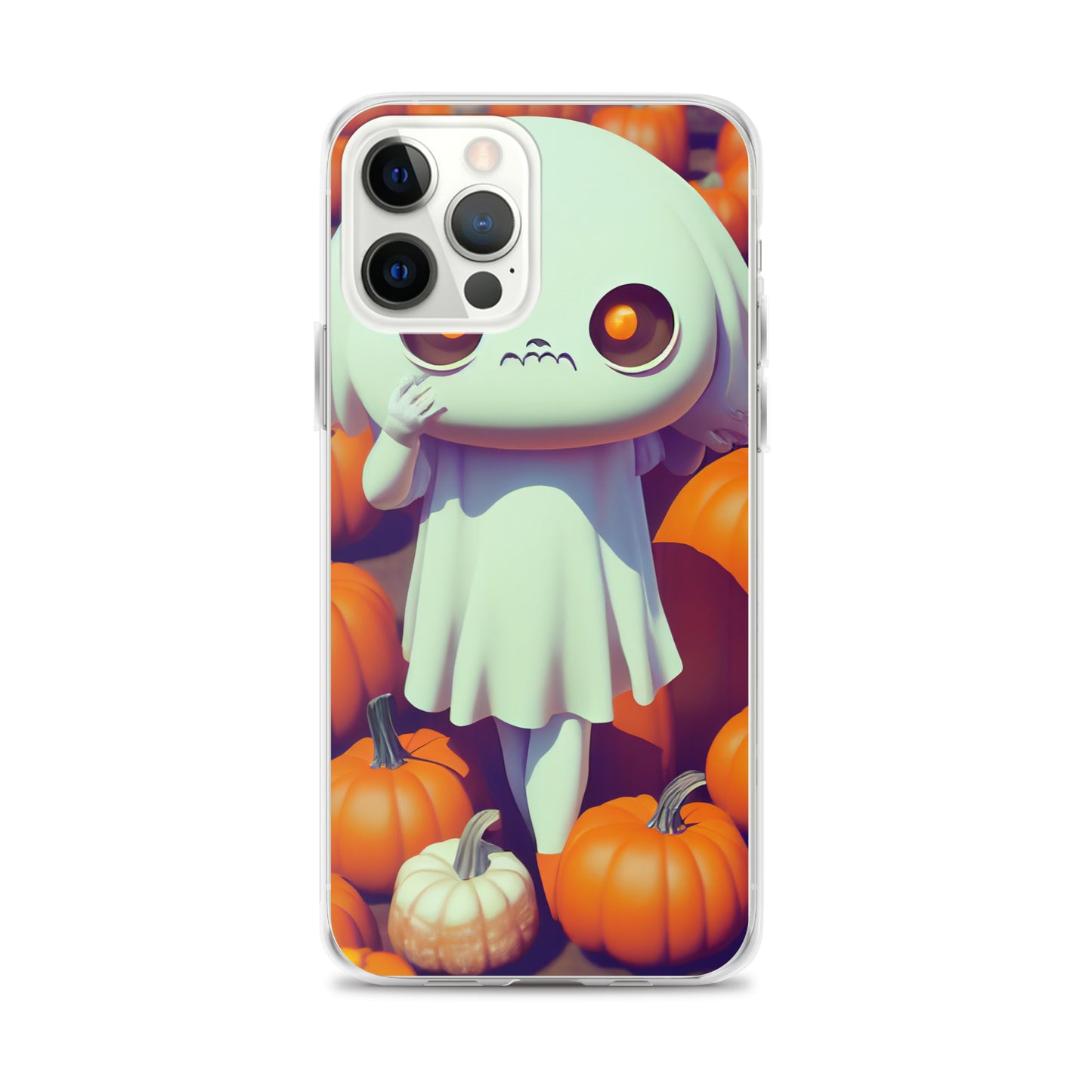 iPhone Case - Halloween Ghost Girl in the Pumpkin Patch