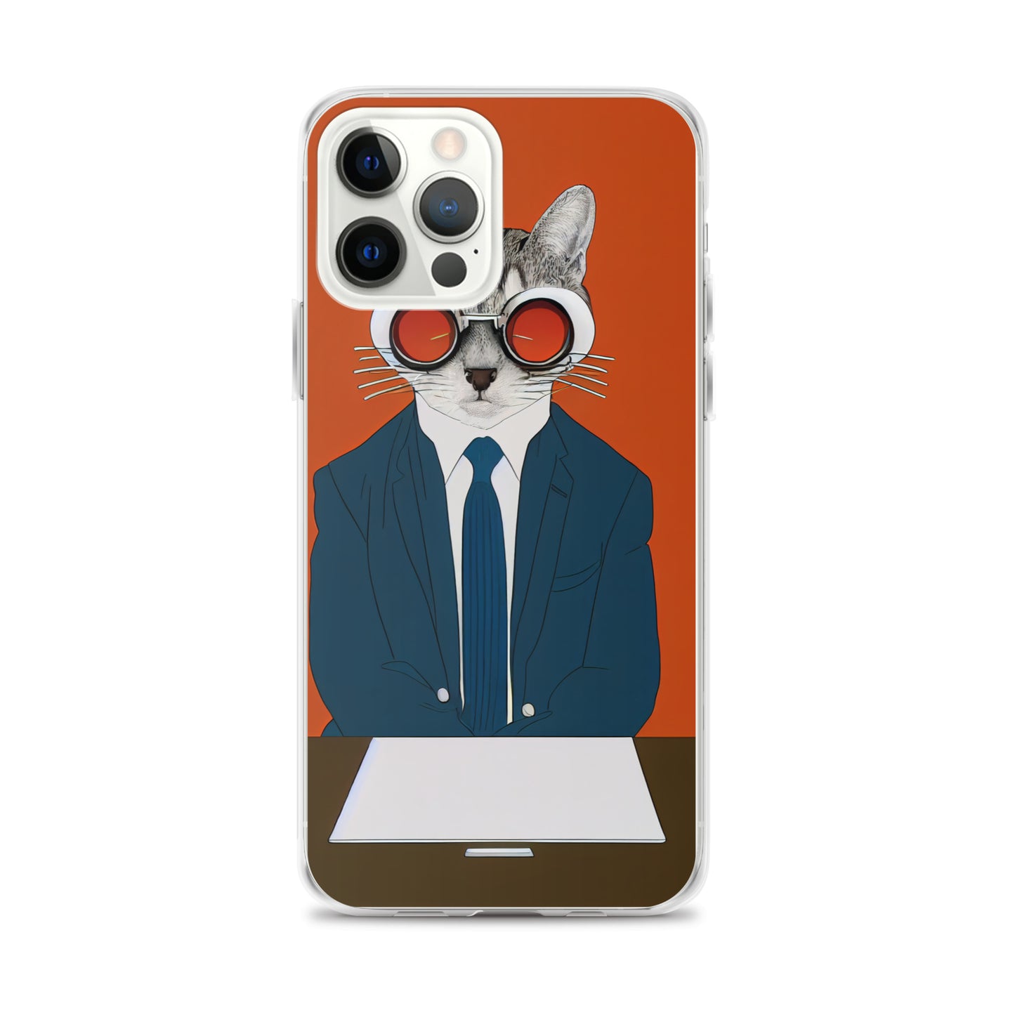iPhone Case - Orange Business Cat Boss