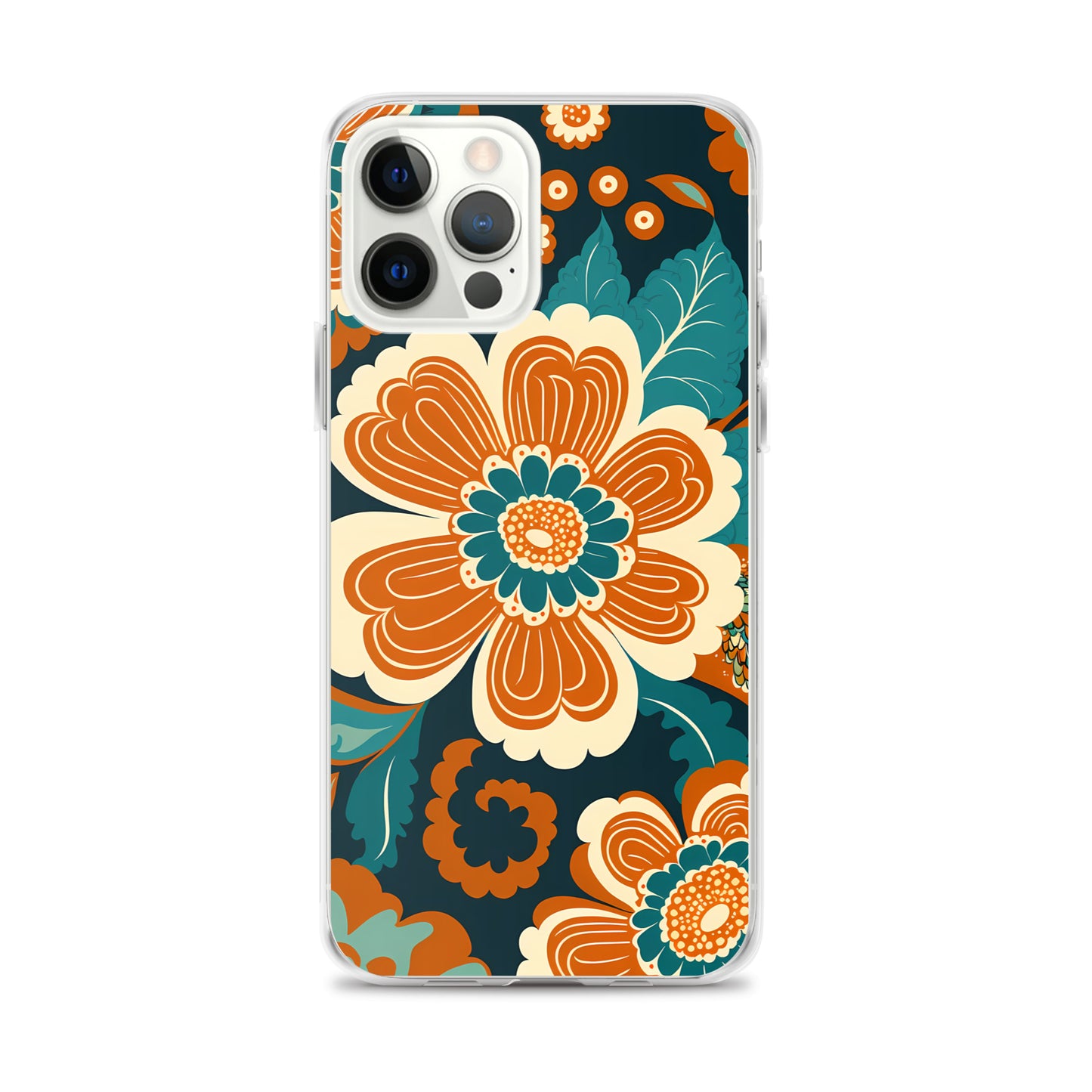 iPhone Case - Orange and Turquoise Blossom