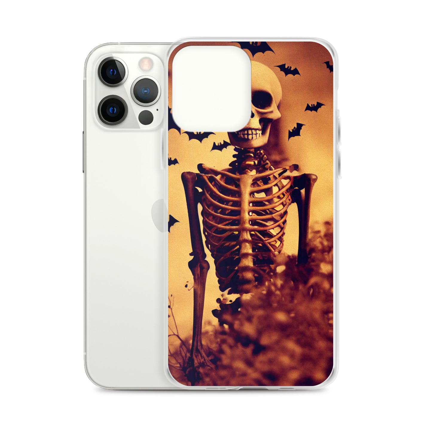 iPhone Case - Halloween Skeleton and Bats