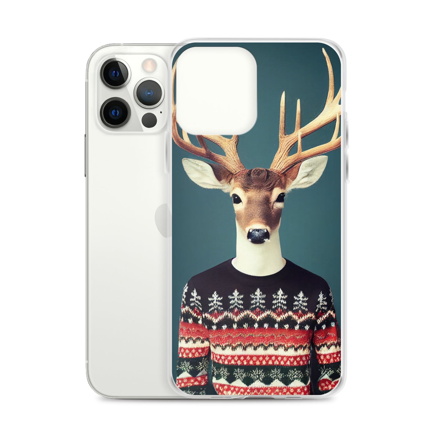 iPhone Case - Deer Wearing Christmas Sweater