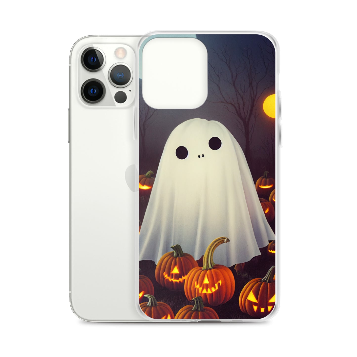 iPhone Case - Halloween Cute Ghost in the Pumpkin Patch