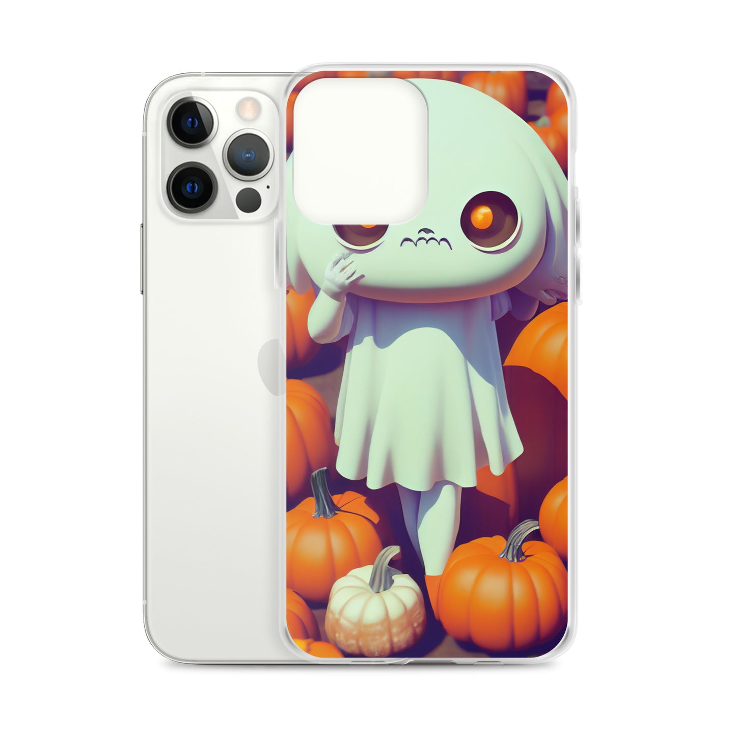 iPhone Case - Halloween Ghost Girl in the Pumpkin Patch