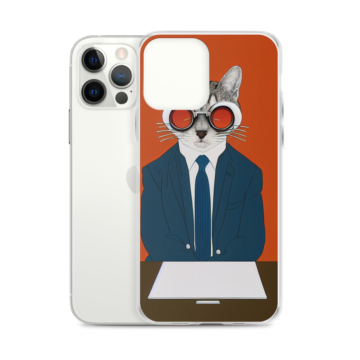 iPhone Case - Orange Business Cat Boss
