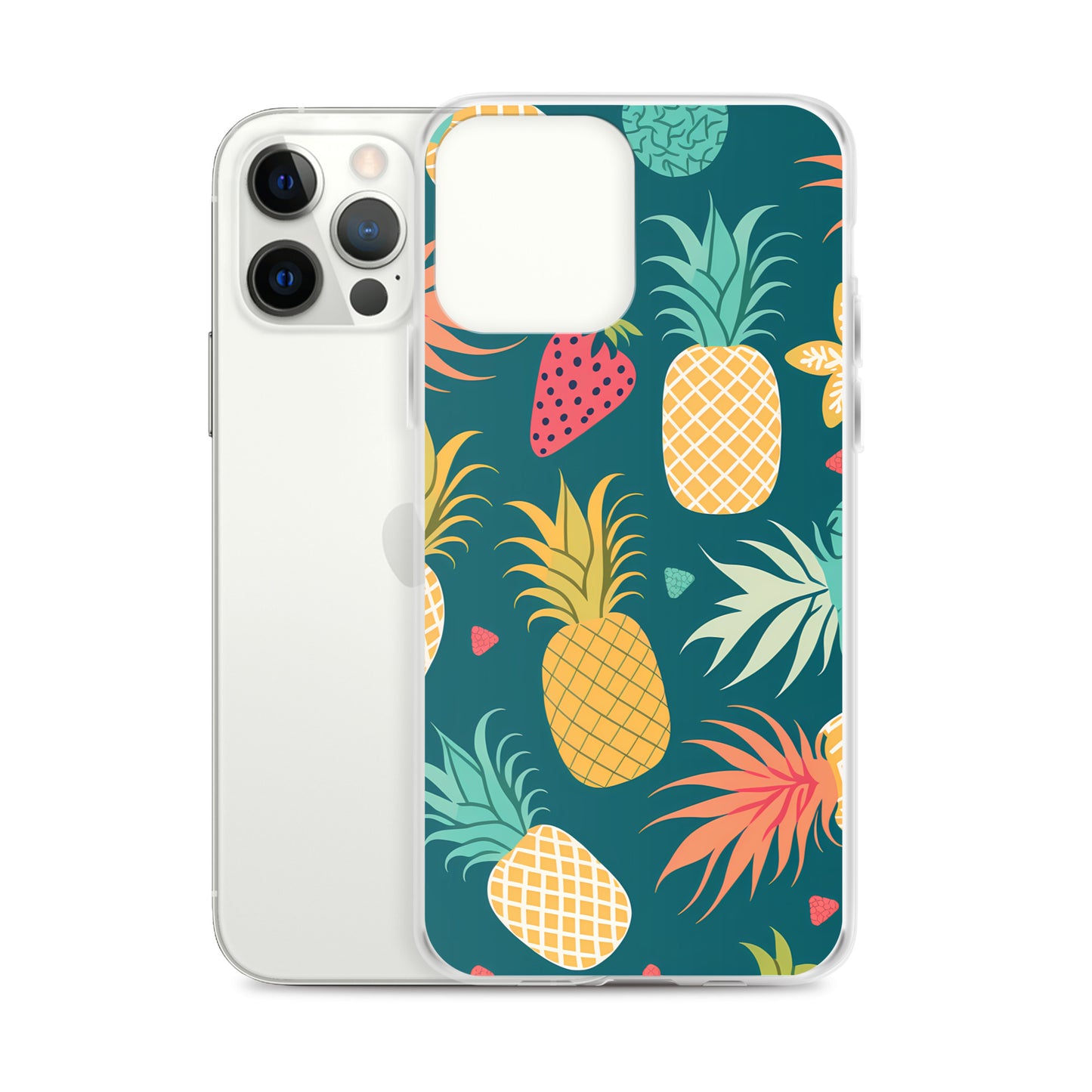 iPhone Case - Pineaples on Aqua