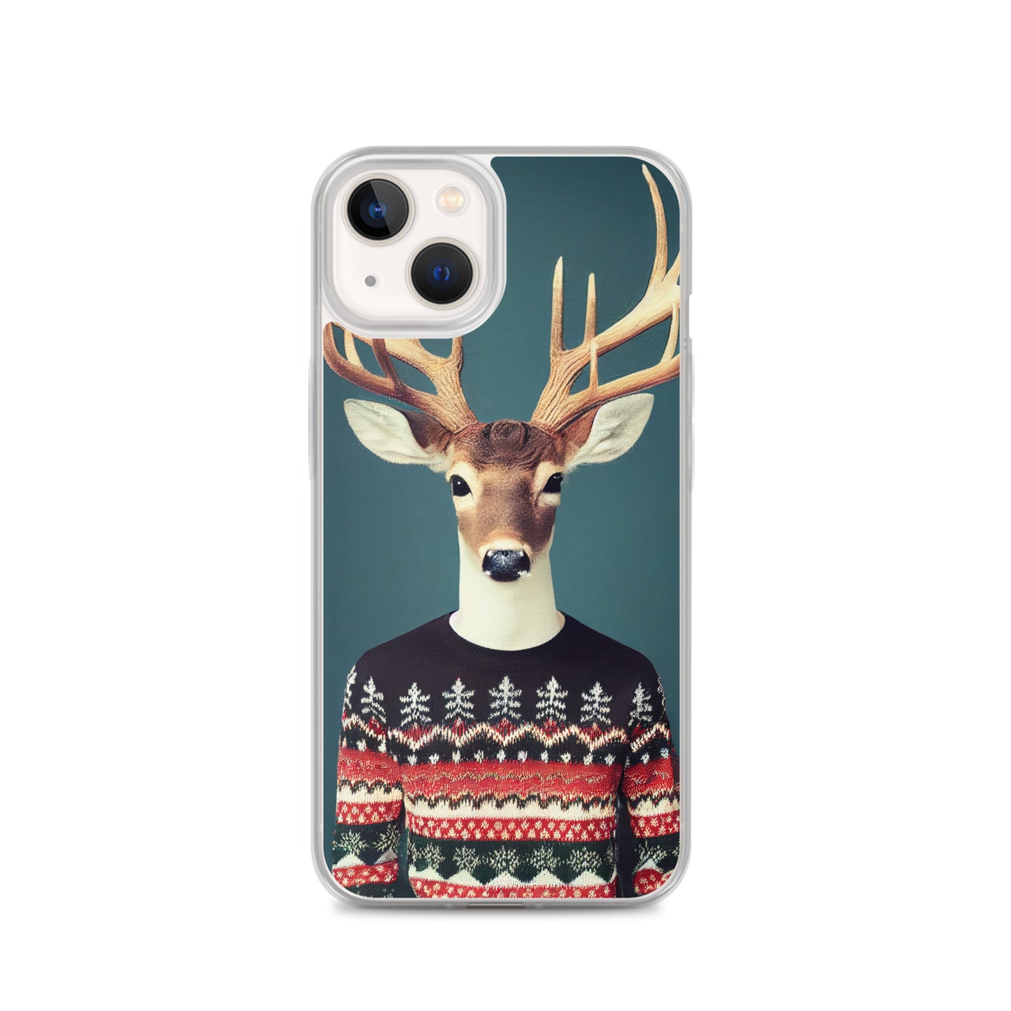 iPhone Case - Deer Wearing Christmas Sweater