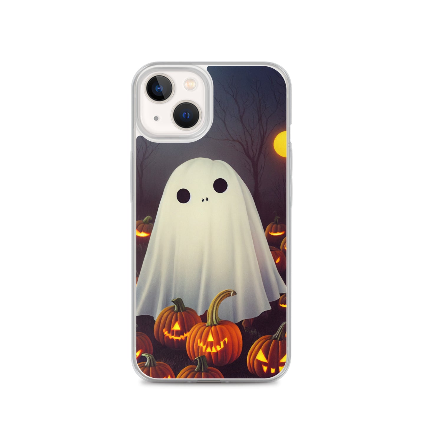iPhone Case - Halloween Cute Ghost in the Pumpkin Patch