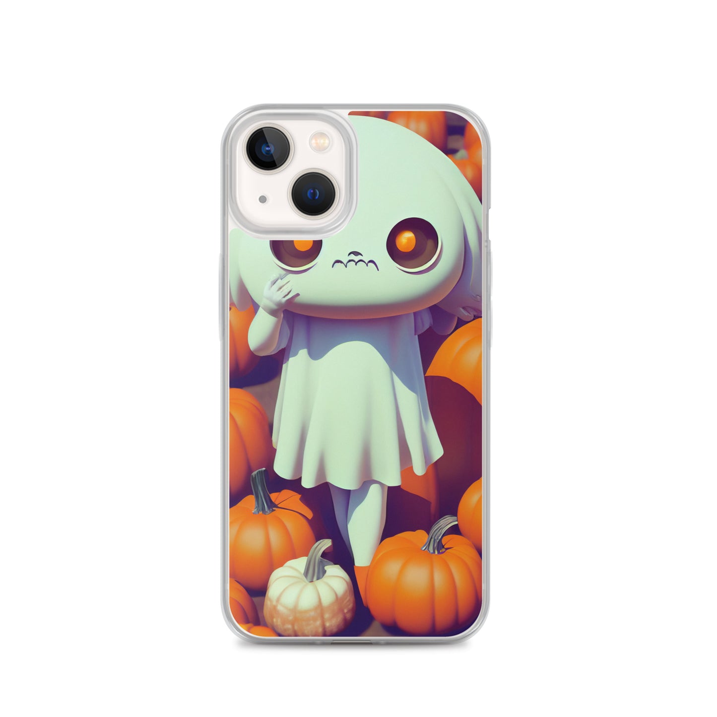 iPhone Case - Halloween Ghost Girl in the Pumpkin Patch