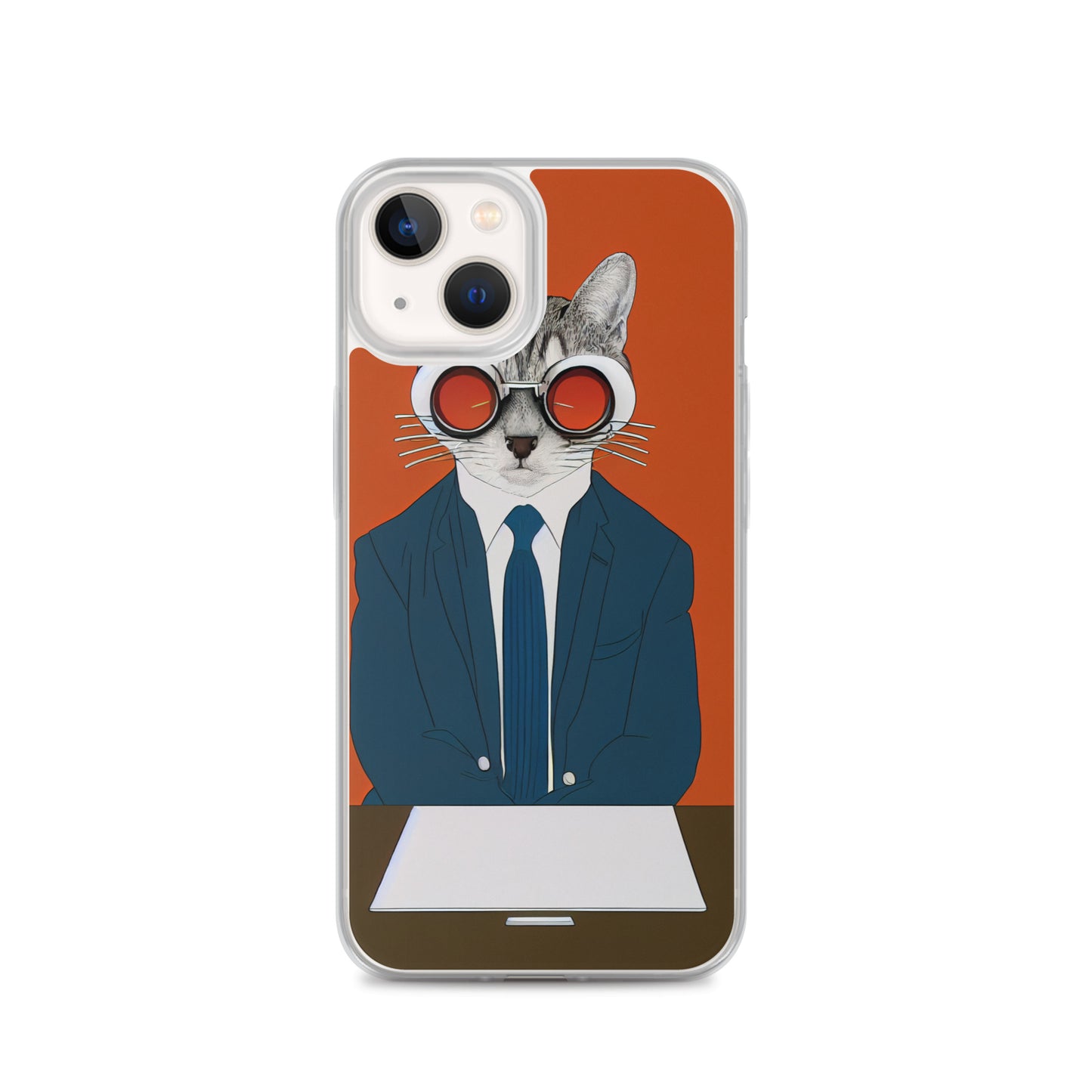 iPhone Case - Orange Business Cat Boss