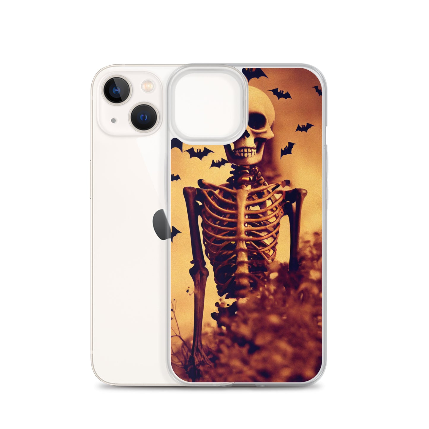 iPhone Case - Halloween Skeleton and Bats