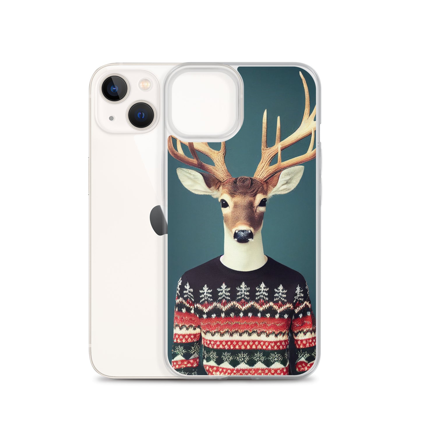 iPhone Case - Deer Wearing Christmas Sweater