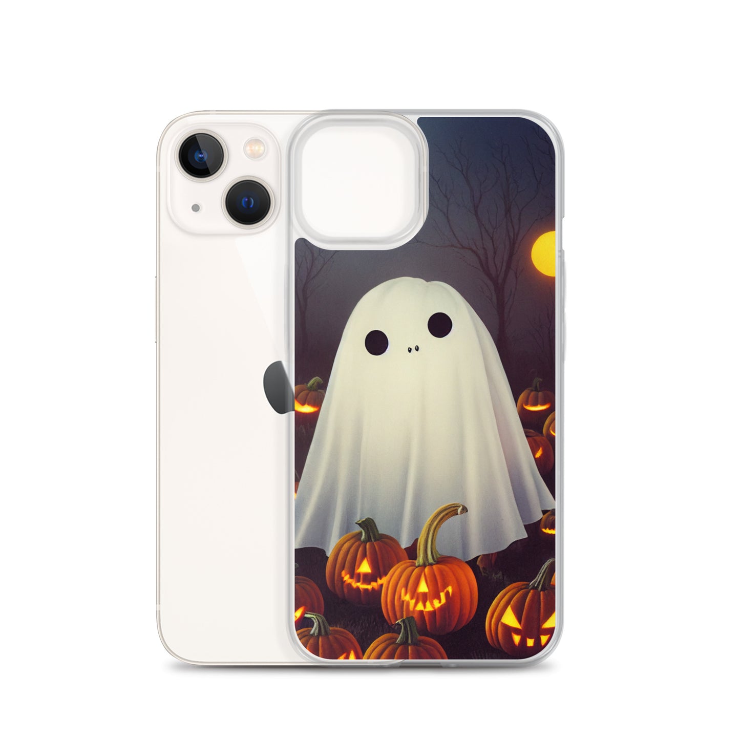 iPhone Case - Halloween Cute Ghost in the Pumpkin Patch