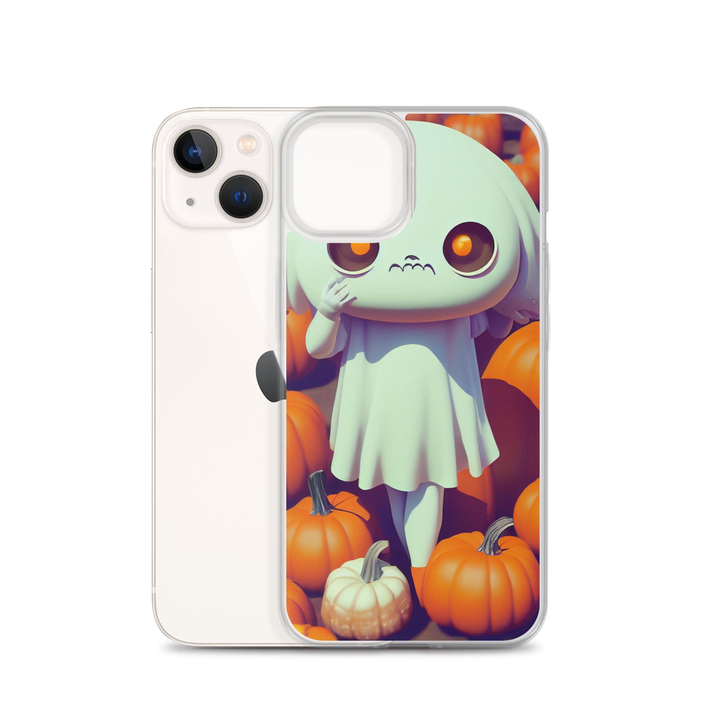 iPhone Case - Halloween Ghost Girl in the Pumpkin Patch