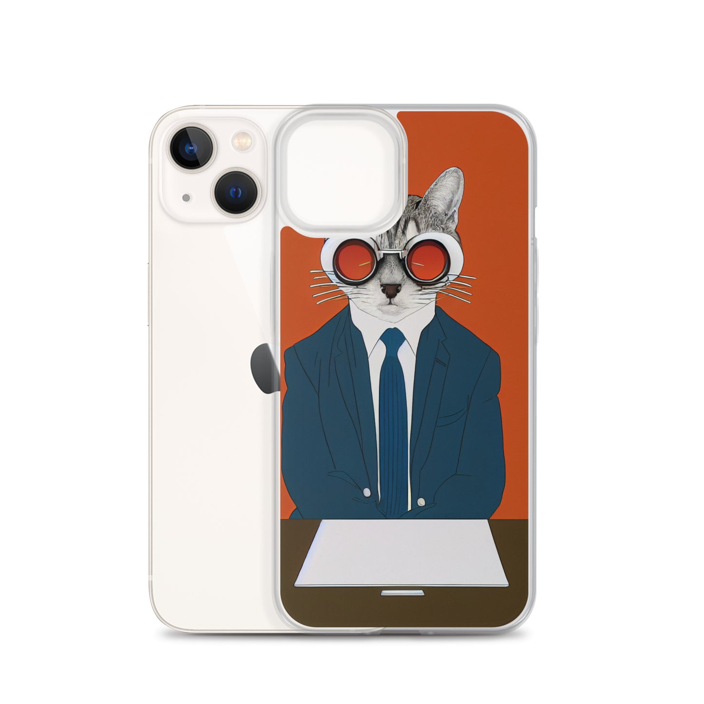 iPhone Case - Orange Business Cat Boss