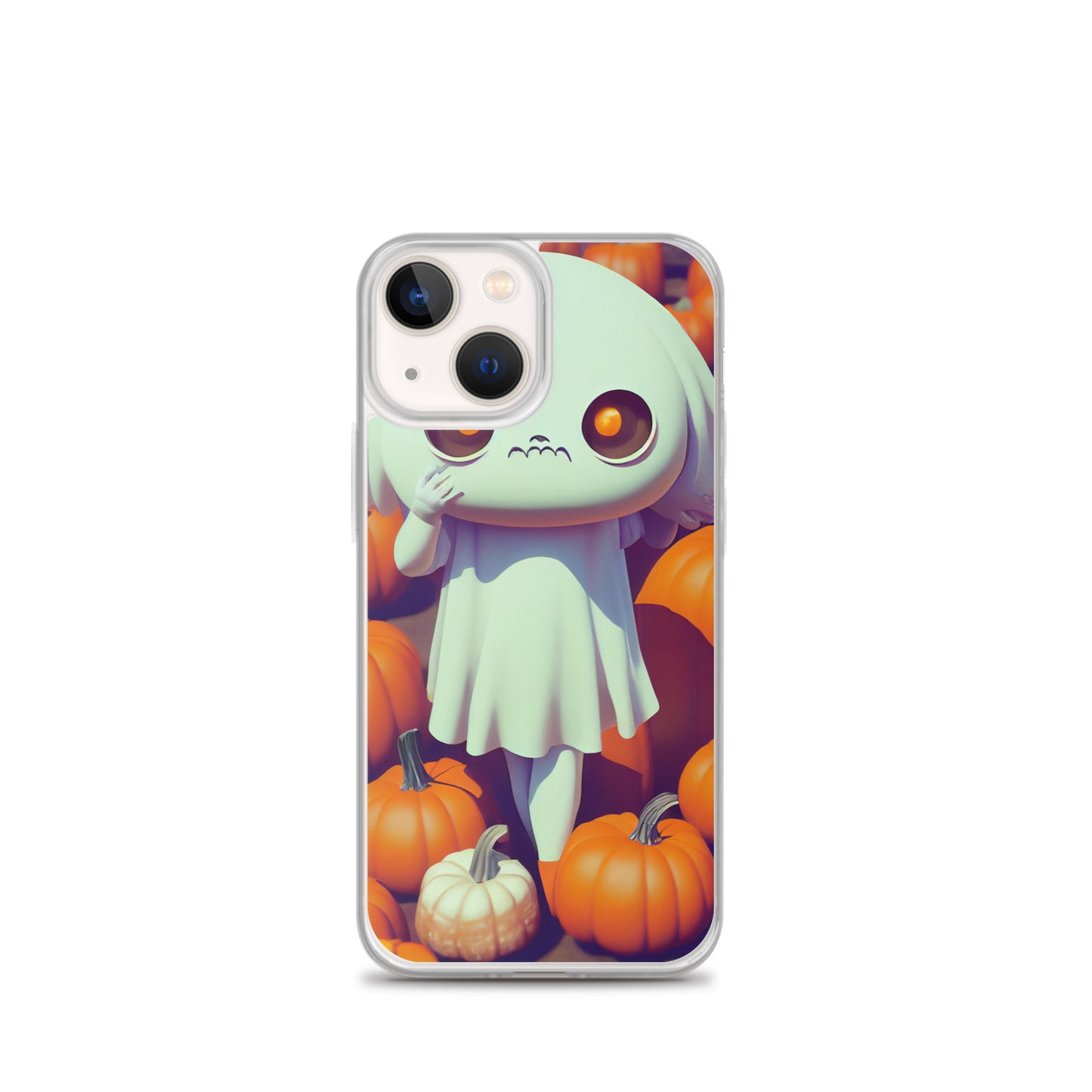 iPhone Case - Halloween Ghost Girl in the Pumpkin Patch