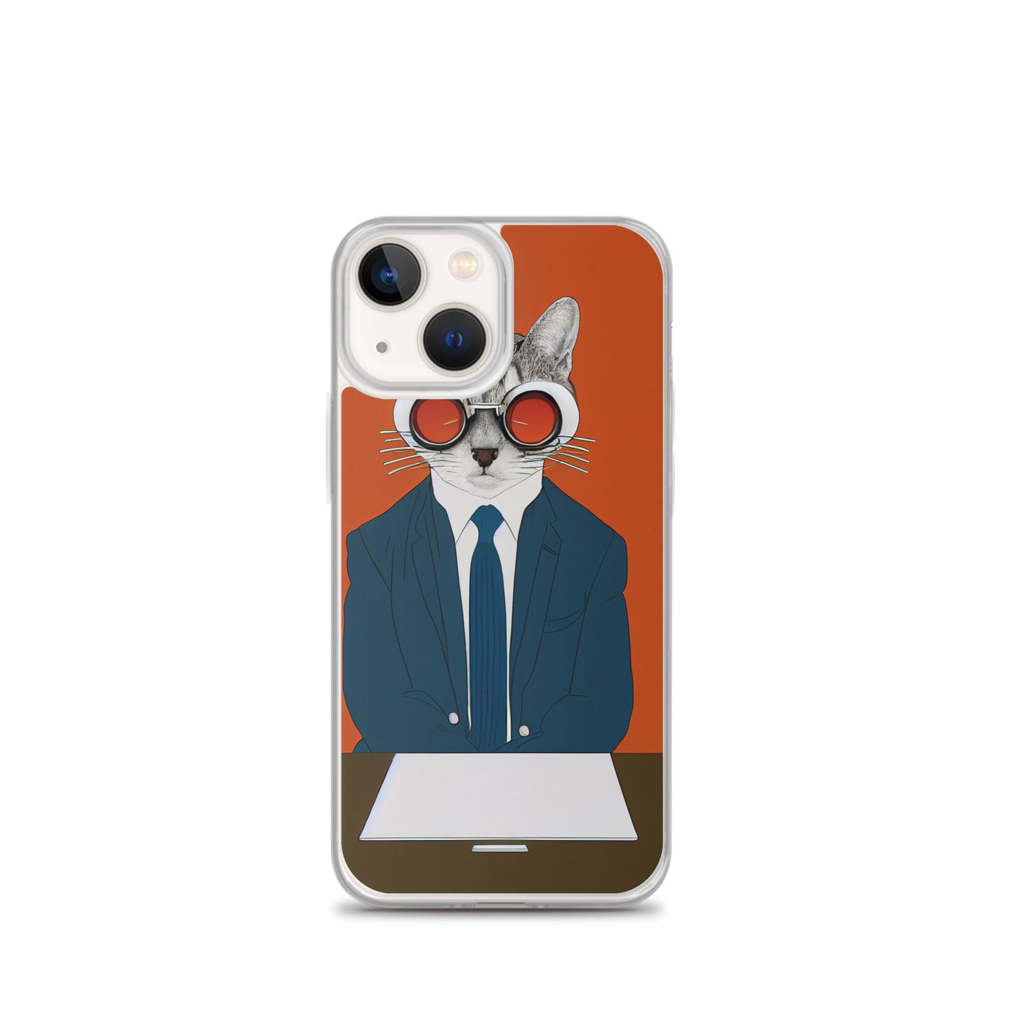 iPhone Case - Orange Business Cat Boss