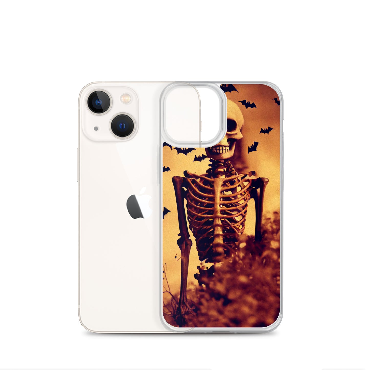 iPhone Case - Halloween Skeleton and Bats